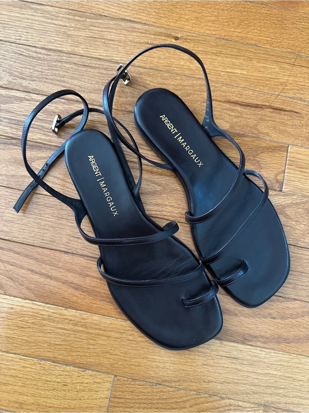 Argent | Margaux Dark Brown Positano Leather Strappy Sandals